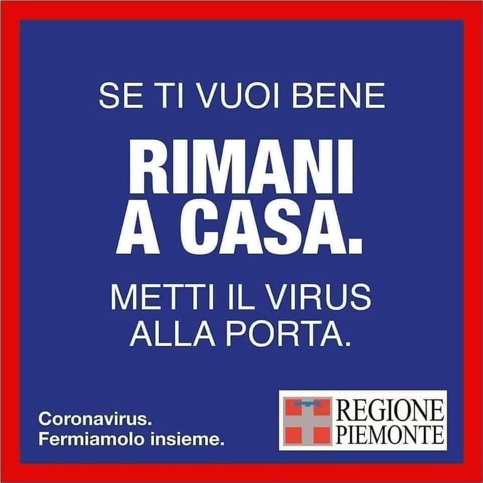 Metti il coronavirus alla porta. Regione Piemonte.